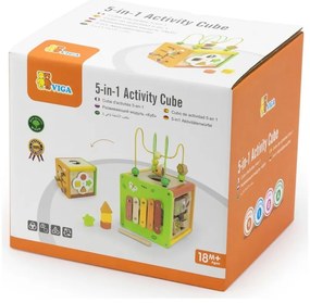 Viga drewniana kostka edukacyjna 5w1