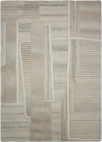 Szarobeżowy wełniany dywan tkany ręcznie 140x200 cm Lira – Flair Rugs