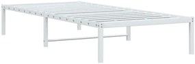 Łóżko jednoosobowe biały metal 90x200 cm L7-Z64