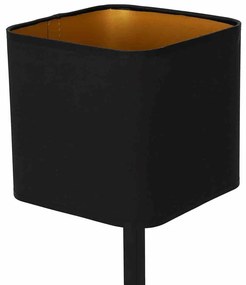 Lampka stołowa, czarna, kwadratowa NAPOLI BLACK/GOLD 1xE27