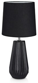 Czarna lampa stołowa Markslöjd Nicci, ø 19 cm
