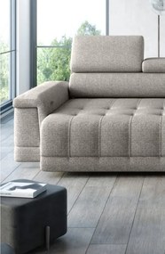 Narożnik CAMPO S z elektryczną regulacją siedziska Prawostronny w tkaninie MEMPHIS 05 WERSAL