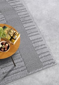 Dywan nowoczesny Gallery 3D  Geometryczny szary 200 cm x 280 cm