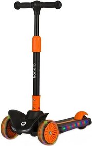 Lionelo - Dziecięca hulajnoga TIMMY 3xAA pomarańczowo-czarna