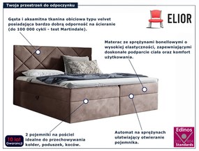 Brązowe welurowe łóżko 5 rozmiarów D3-T20