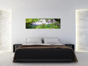 Obraz - Wodospady Huay Mae Khamin, Kanchanaburi, Tajlandia (170x50 cm)