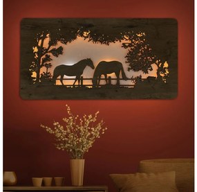 Li-Go 5012/B/4 - Dekoracja ścienna LED/10W/5V 30000 mAh 120x60 cm dąb