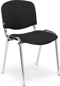 Czarne Chromowane Krzesło Konferencyjne G0-G64