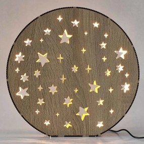 Drewniana lampa stołowa LED Gwiazdy | MOVE