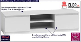 Biała szafka RTV - Amida 2X 120 cm