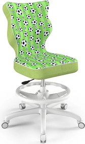 Ergonomiczne krzesło do biurka Petit White rozmiar 5 (146-176,5 cm) z podnóżkiem i wzorami