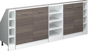 Szafka kuchenna na dach skośny szlachetna szarość 210x46x81.6 r-line