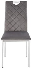 Krzesło tapicerowane K578 VELVET szare HALMAR
