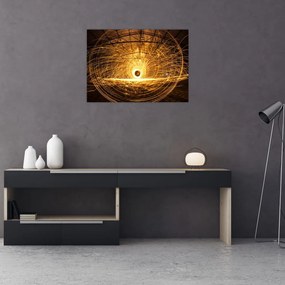 Obraz na szkle świetlistego dysku (70x50 cm)