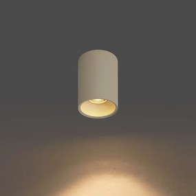 Nowoczesny podtynkowy reflektor beżowy GU10 50 mm okrągły - Deep