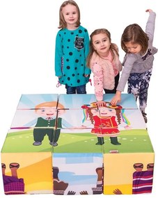 Zestaw piankowych kostek edukacyjnych Puzzilo - Dzieci Świata