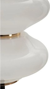 Biało-czarna lampa stojąca ze szklanym kloszem (wysokość 168 cm) Vintage – Mauro Ferretti