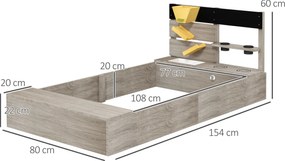 Outsunny Piaskownica z Kuchnią, Zlewem, 2 Skrzynkami na Rośliny, Sosna, 154x80x60cm, Szara