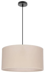 Beżowa lampa wisząca z tekstylnym kloszem ø 40 cm Shanti – Candellux Lighting