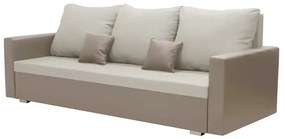 Kanapa sofa 3 os z funkcją spania EKO Jasny beżowy/Beżowy
