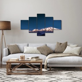 Obraz gór i nocnego nieba (125x70 cm)