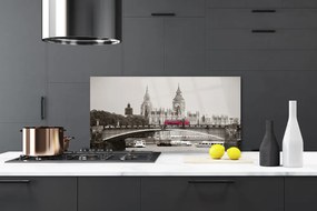 Szkło Ozdobne do Kuchni Ikona Londynu: Big Ben i Most