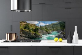 Szkło Dekoracyjne do Kuchni Dzika Górska Rzeka