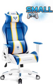 Fotel gamingowy młodzieżowy Diablo X-One 2.0 Small Size, kolor Aqua Blue