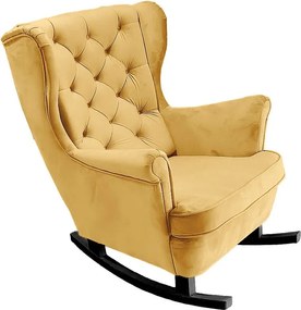 Fotel Relax z Tapicerowanym Siedzeniem i Podłokietnikami, Fotel TV 102x81x95cm Złoty_29822