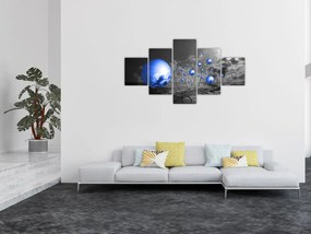 Obraz ciemnoniebieskich kul (125x70 cm)
