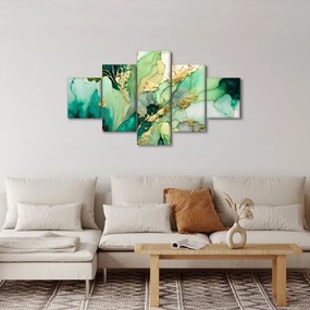 Obraz - Zielona abstrakcja (125x70 cm)