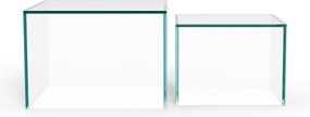 Szklane stoliki zestaw 2 szt. 50x50 cm Dice – Actona