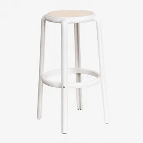 Zestaw 4 Wysokich Stołków Ogrodowych Omara ↑75 Cm & Gardenia Biel - Sklum