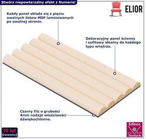Beżowy ryfloway panel na ścianę i sufit F7-G71