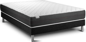 lózka z materacem VITAL SPRING 150 x 200 cm Rama lózka Czarny