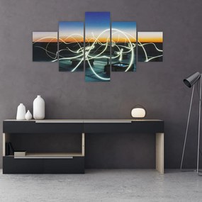 Obraz - widok nieba z dachu (125x70 cm)