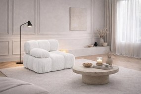 Moduł boczny do systemu modułowego, tkanina bukla Abriamo, Ecru, Lewy, Selia