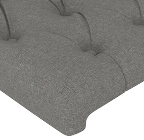 Zagłówek do łóżka z materacem sprężynowym 90 cm ciemnoszary