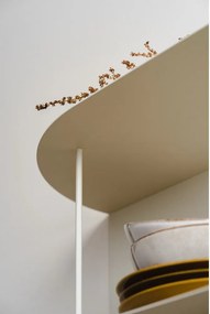 Beżowa wielopoziomowa metalowa półka 80 cm Lina – noo.ma