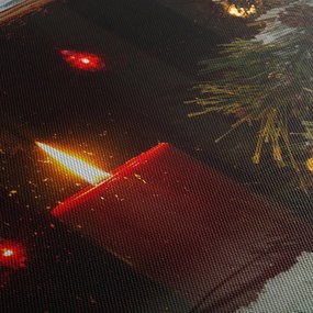 Obraz - Świecąca świeca bożonarodzeniowa (170x50 cm)