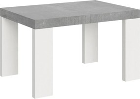 Rozkładany stół 90x130/234 cm Roxell Mix Cementowy blat - Nogi z białego jesionu