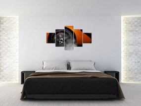 Obraz - Pomarańczowy samochód sportowy (125x70 cm)