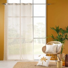Żółto-biała firanka z woalu 140x240 cm Maddy – douceur d'intérieur