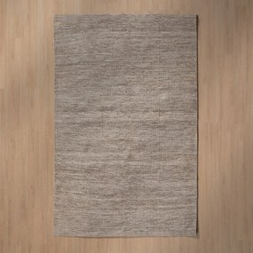 Brązowy dwustronny dywan z mieszanki wełny 160x230 cm – Ixia