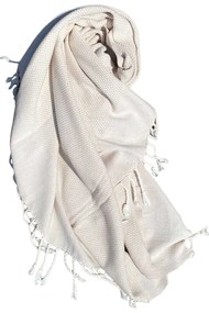 Beżowy bawełniany koc plażowy 90x175 cm Retro – Foutastic