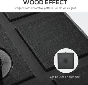 Outsunny Stojak na parasol do 40 kg - z uchwytem, kwadratowy, Czarny