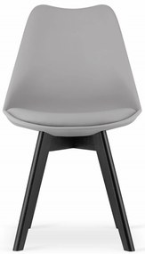PROMOCJA Jasnoszare krzesło BALI MARK z czarnymi nogami II. gatunek