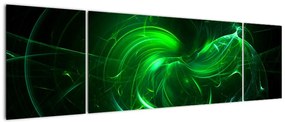 Obraz - zielona abstrakcja (170x50 cm)