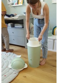 Zielony plastikowy kosz na pieluchy 25 l Whale – Kindsgut