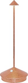 Lampa stołowa LED Pina Pro, miedziana, akumulatorowa i ściemnialna, bezprzewodowa, szafranowa, 2200-2700-3000K